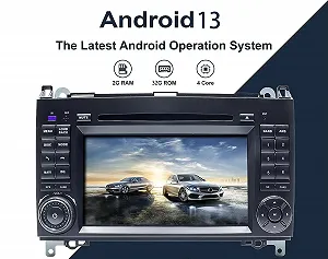 Штатная автомагнитола BOOYES B200-M3DSP для Mercedes-Benz W169 W245 B160 B170 B180 B200 W639 Vito Viano W906 Sprinter VW/7" / Сенсорная / 2/32Гб / Android 13 / Apple CarPlay / Bluetooth / WI-FI / GPS / USB / DAB+ synthetic.ua - Фото 1