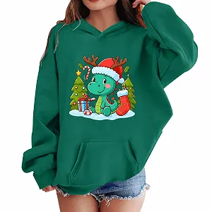 Детская Толстовка с капюшоном с рождественскими мотивами для мальчиков и девочек - Фото 1