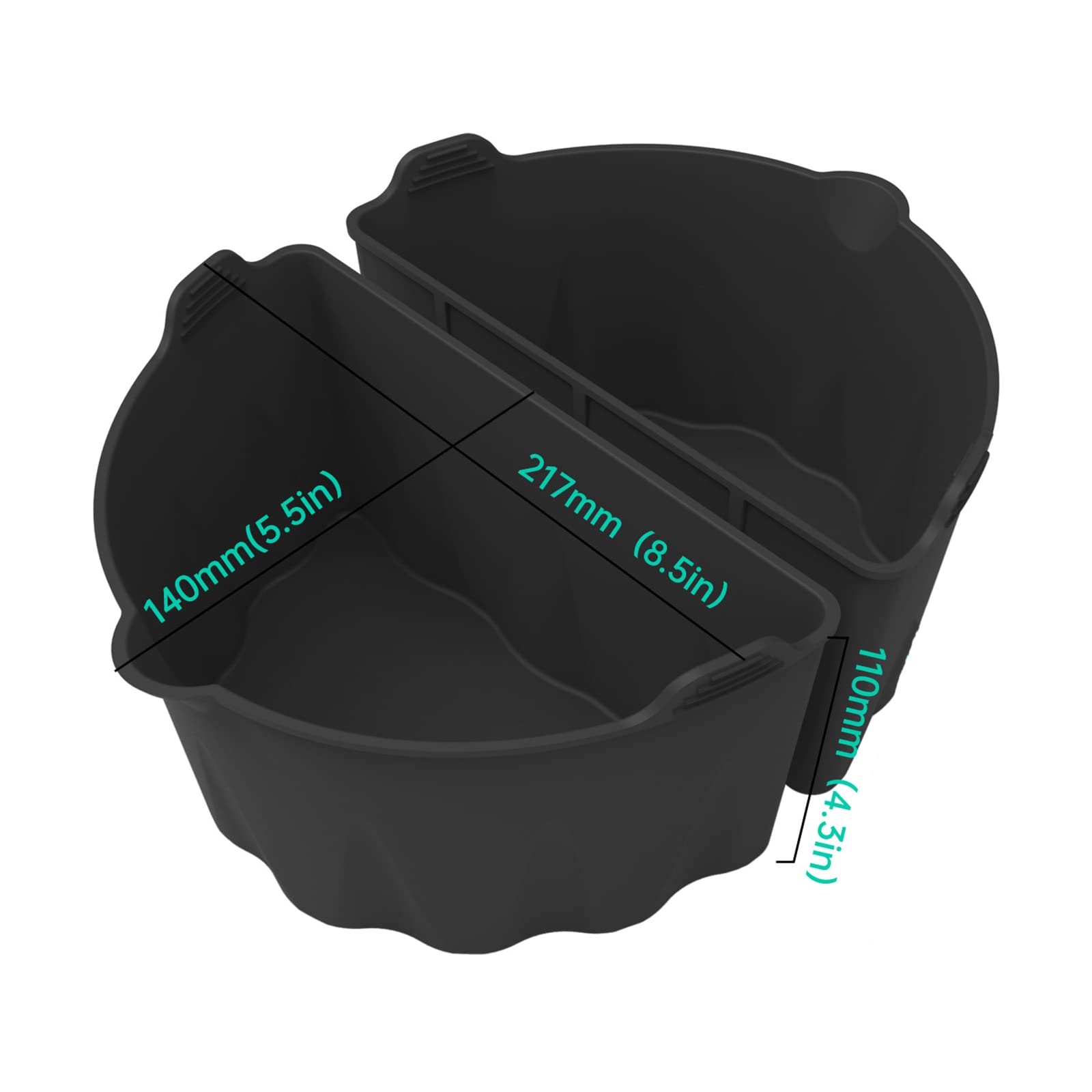 Перегородка OMKMNOE 2Pcs Liner Силіконова Чорний, фото №7
