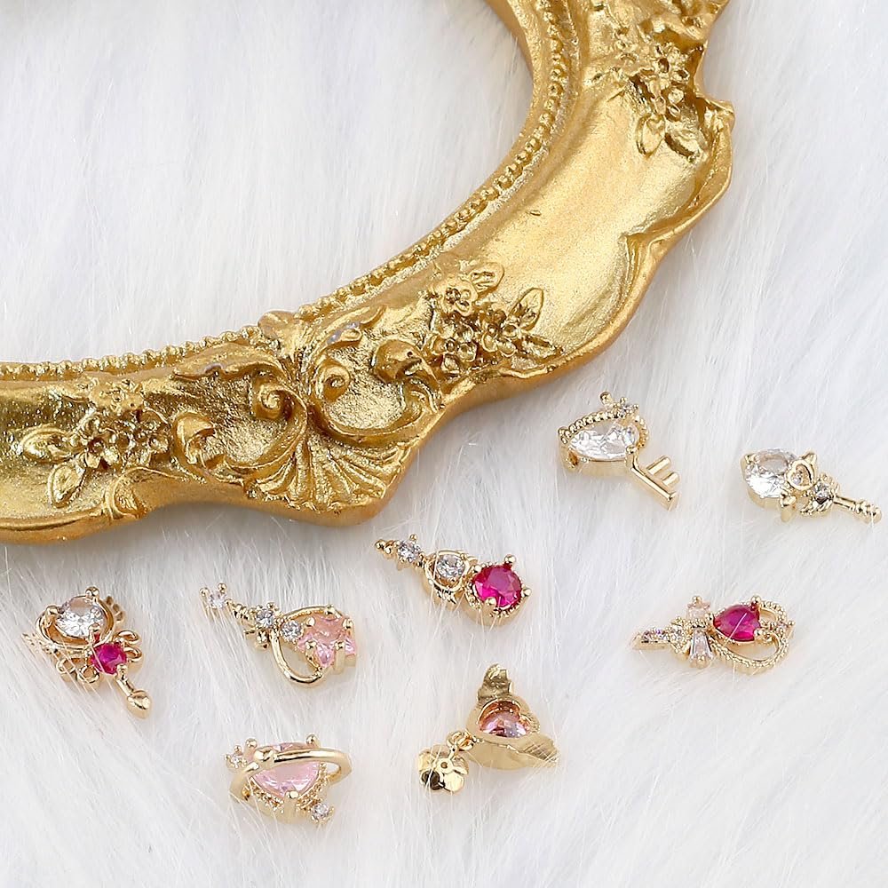 Форма Прикраса для нігтів Серце, Зірка, Скіпетр з цирконієм, фото №7