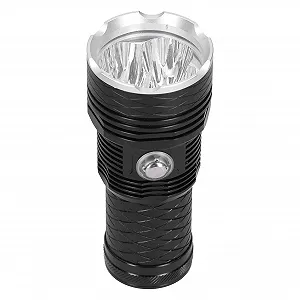 Ліхтар для дайвінгу XHP70.2 LED, водонепроникний IPX8, професійний, глибина 80 м, дальність 300 м, чорний/сріблястий synthetic.ua - Фото 1