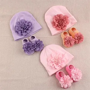 Комплект детской вязаной зимней шапки и носков RETUOLWAG для детского сада, утолщенный для ежедневного использования или путешествий, эластичные детские носки synthetic.ua - Фото 1