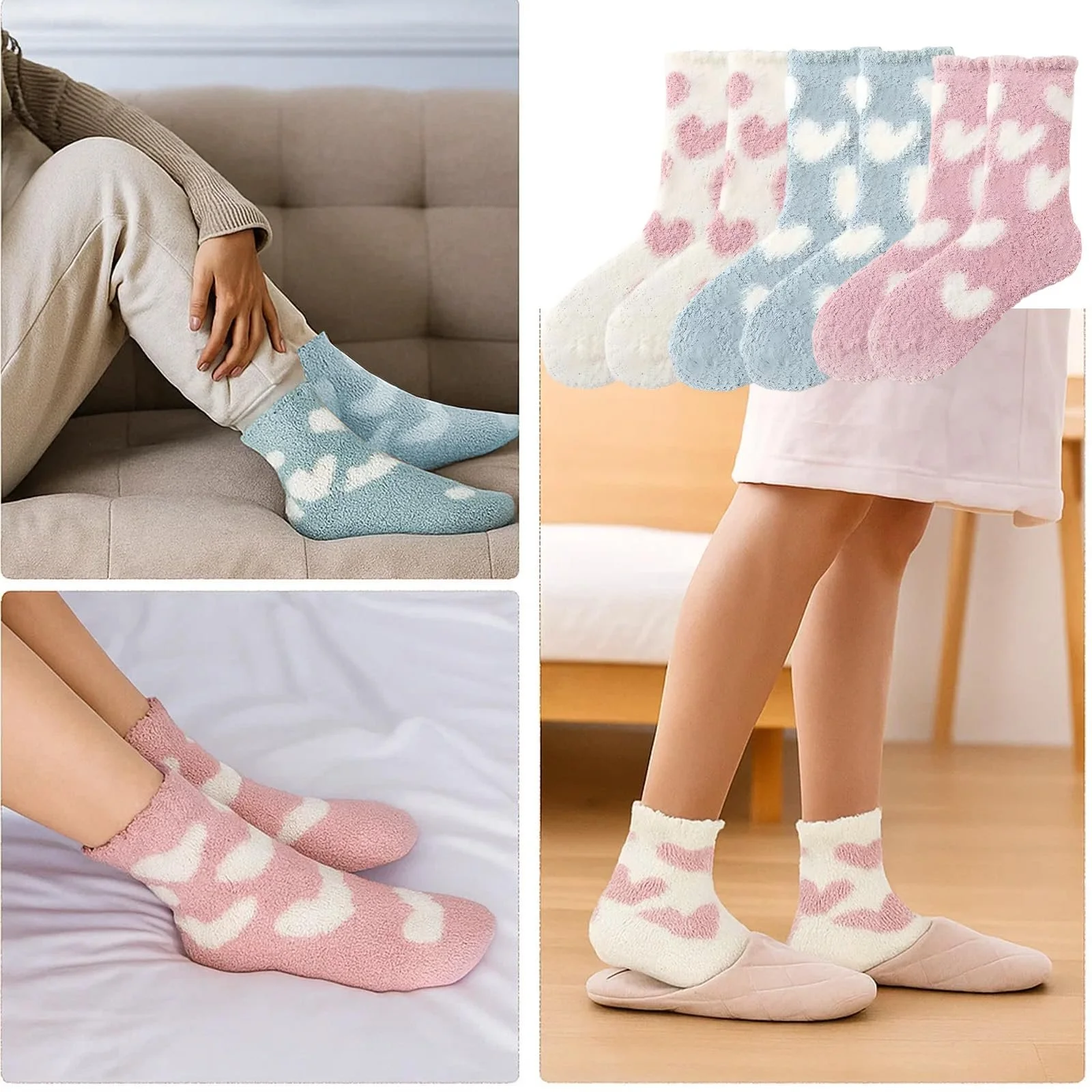 Носки Домашние Теплые Цветные 39-42 (6 пар), фото №6