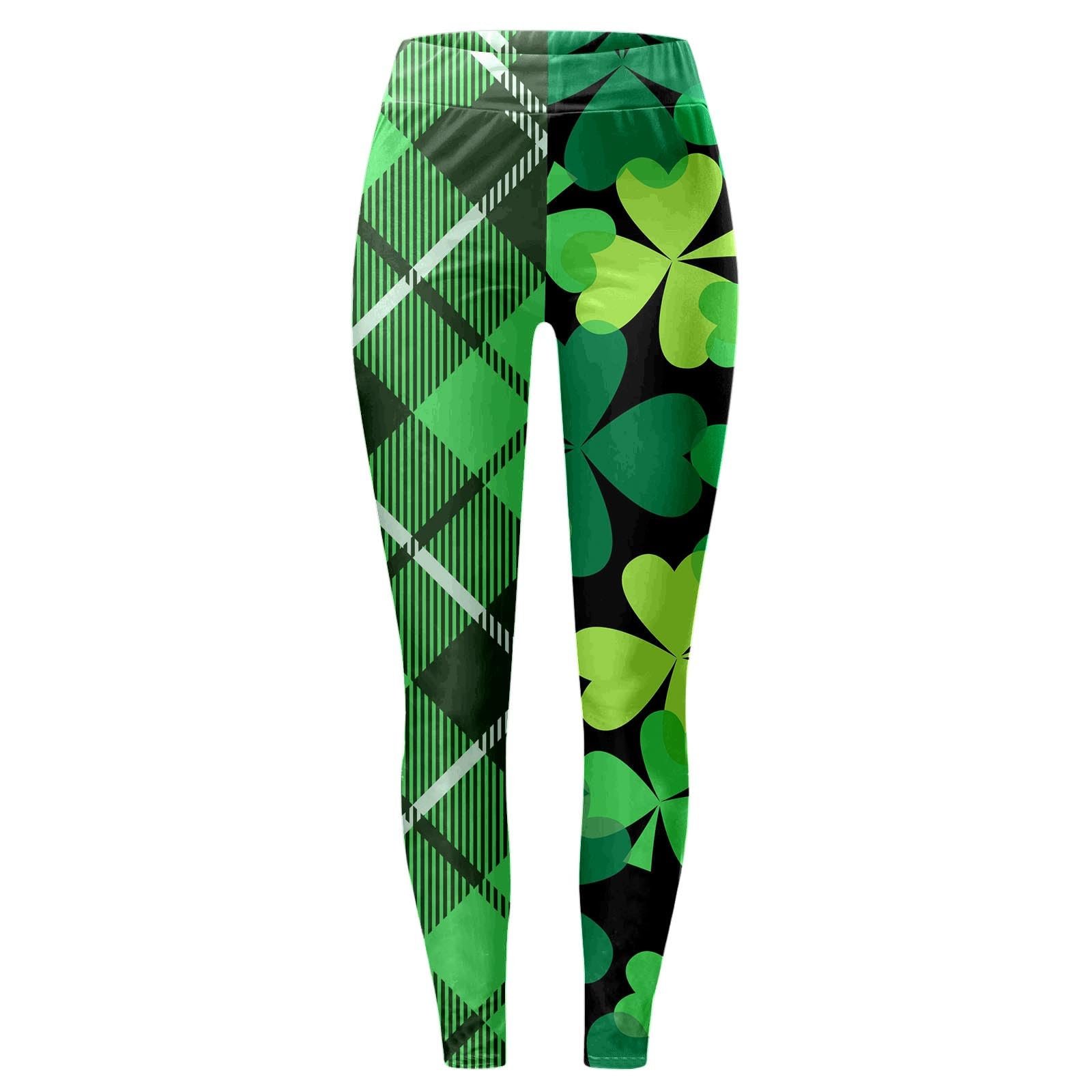 Леггинсы St. Patricks Day Женские леггинсы Зеленые с высокой талией, фото №3