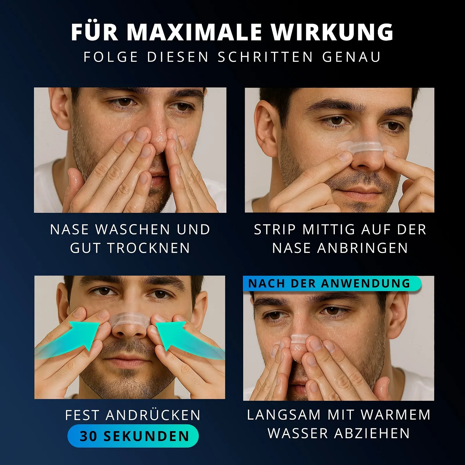 Пластирі для носа від хропіння FLO2 30 прозорих смужок, фото №3