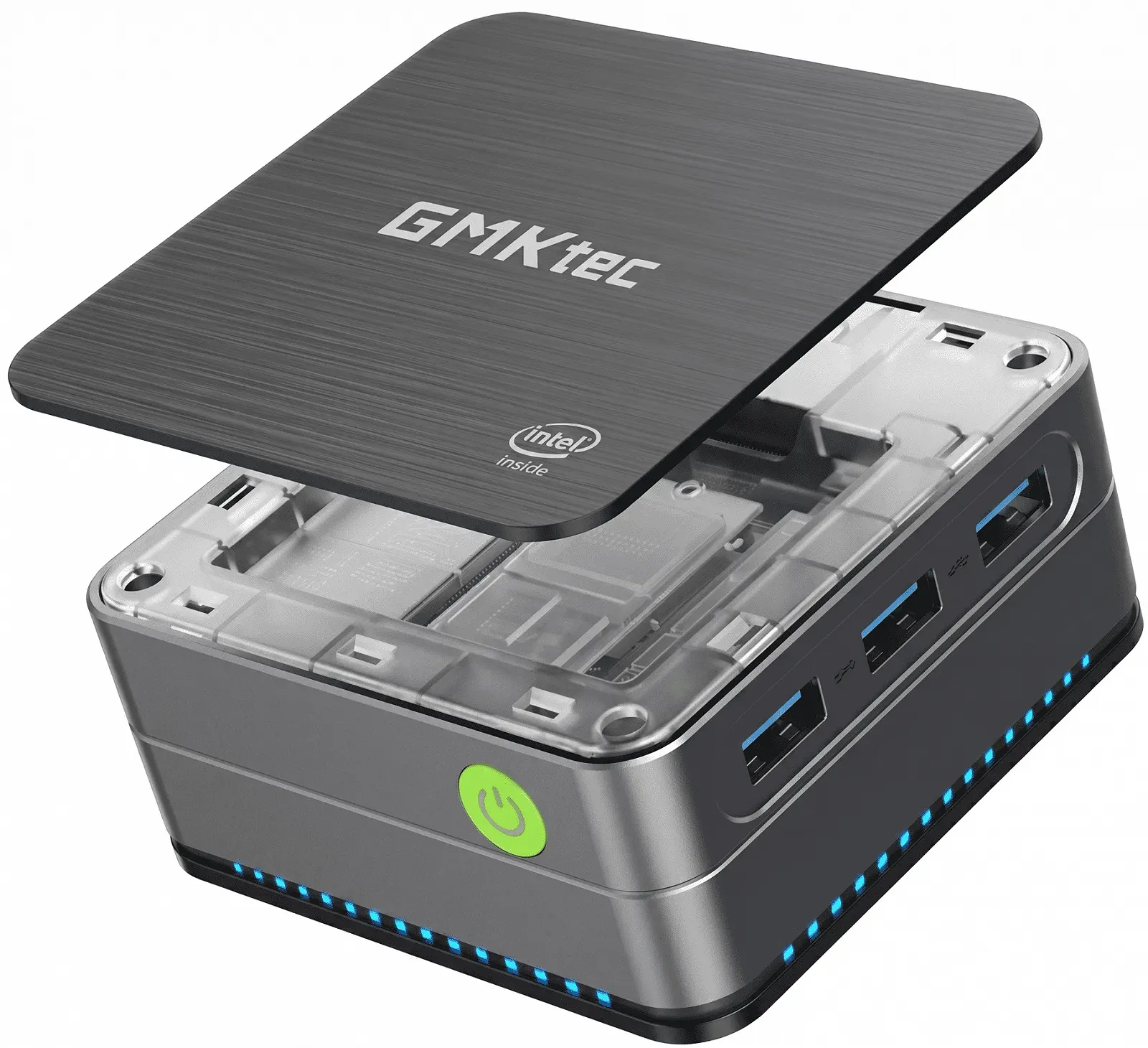 Міні ПК GMKtec Nucbox G2 Plus / Intel N150 / RAM 12GB / SSD 512GB / 2 x HDMI / 2 x LAN / Wi-Fi 6 / Bluetooth 5.2 / Windows 11 / Сірий, фото №4