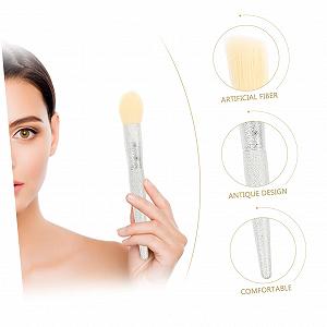 Набір пензлів для макіяжу Miss Eyeshadow Brush, для розтушовування, хайлайтера, для обличчя, основний набір, для пудри, косметики для очей, з синтетичного волокна, білий synthetic.ua - Фото 1
