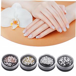 Бусины для маникюра Стальные бусины для ногтей Украшения для ногтей DIY Аксессуары для маникюра Бусины для начинающих и экспертов по нейл-арту synthetic.ua - Фото 1