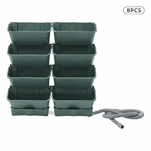 Настенная система для растений на 8 горшков с 2 дренажными поддонами и трубкой 2 м Черный цена на synthetic.ua - Фото 1 Настенная система для растений на 8 горшков с 2 дренажными поддонами и трубкой 2 м Черный synthetic.ua - Фото 1