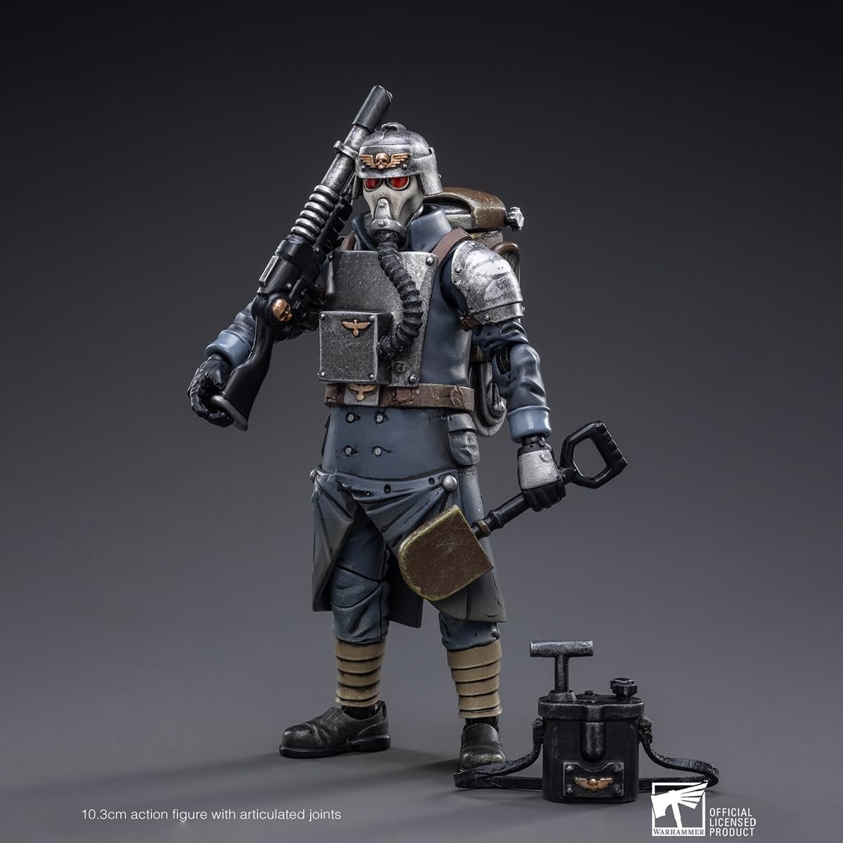 Фигурка Joytoy Warhammer 40,000 Astra Militarum Death Corps of War Veteran Squad Guardsman Demolitions Specialist JT2658, масштаб 1/18, фото №2