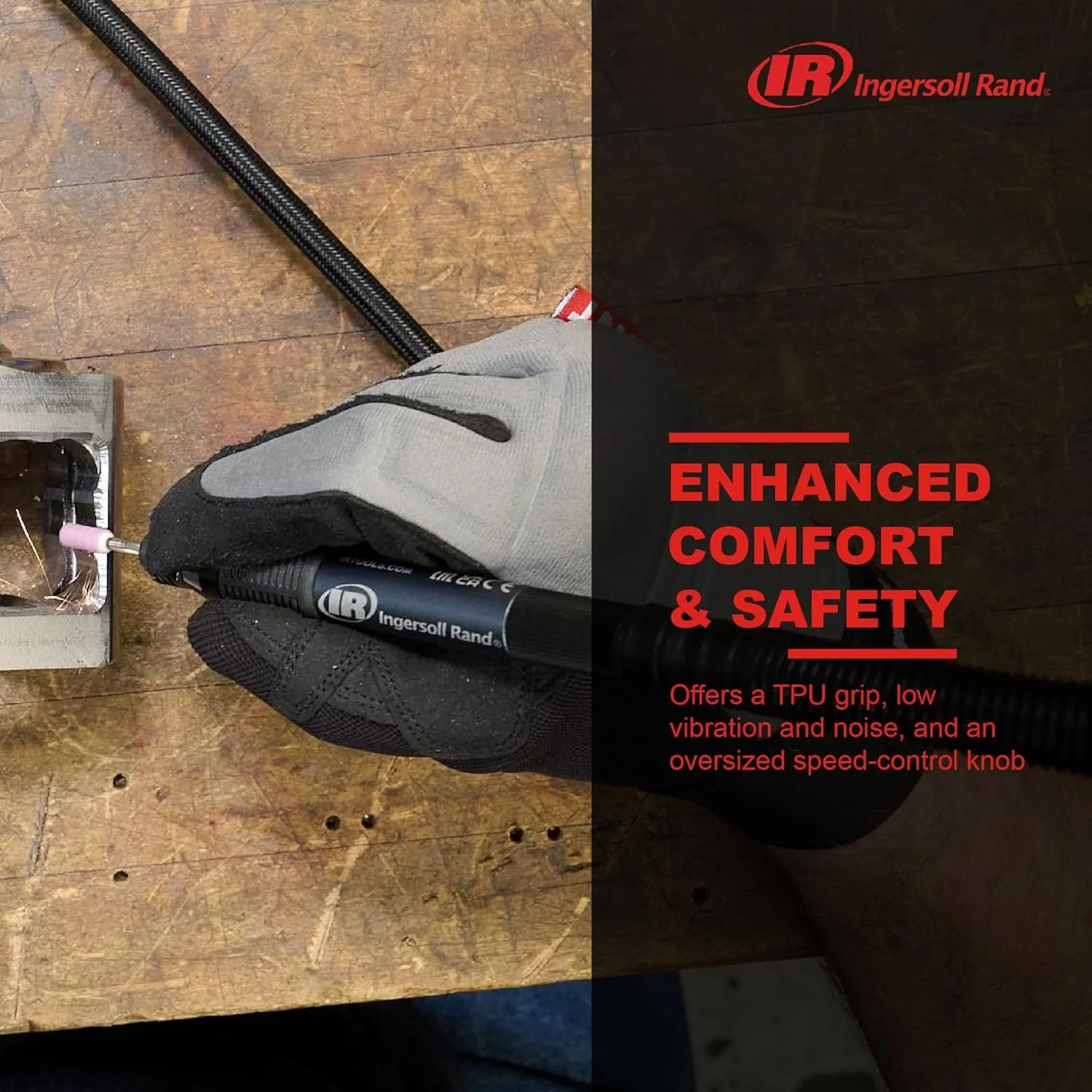 Пнемматична бормашинка Ingersoll Rand 320PG Чорна, фото №4
