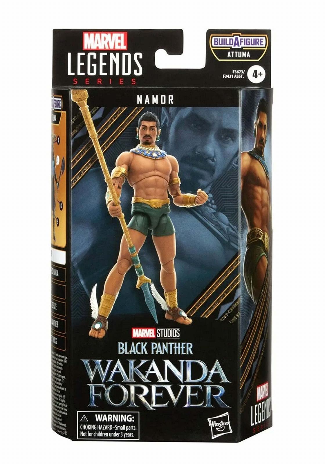 Фигурка Namor Marvel Legends Series Black Panther Wakanda Forever, 15 см, 3 аксессуара, 1 элемент Build-A-Figure, фото №4
