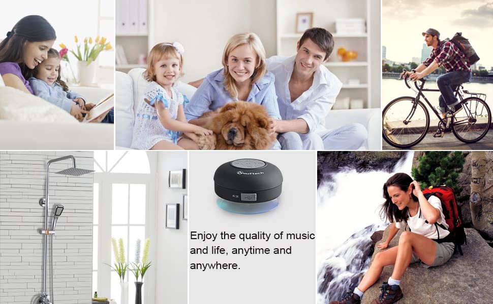Портативна колонка Neuftech Wireless Bluetooth 5.2 з присоскою Водонепроникний iPhone 14 Plus/Pro/Pro Max/SE/13/12/11/XR Samsung Galaxy Z Flip5/Galaxy S23, фото №3