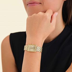 Годинник Rosefield Boxy XS Champagne з циферблатом Champagne та золотим корпусом 22 x 24 мм QCGSG-Q048, нержавіюча сталь synthetic.ua - Фото 1