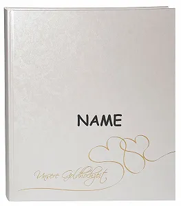 Фотоальбом XL Unsere GoldHochzeit с именами - для вклеивания - пустой - большой до 336 фотографий - Фото 1