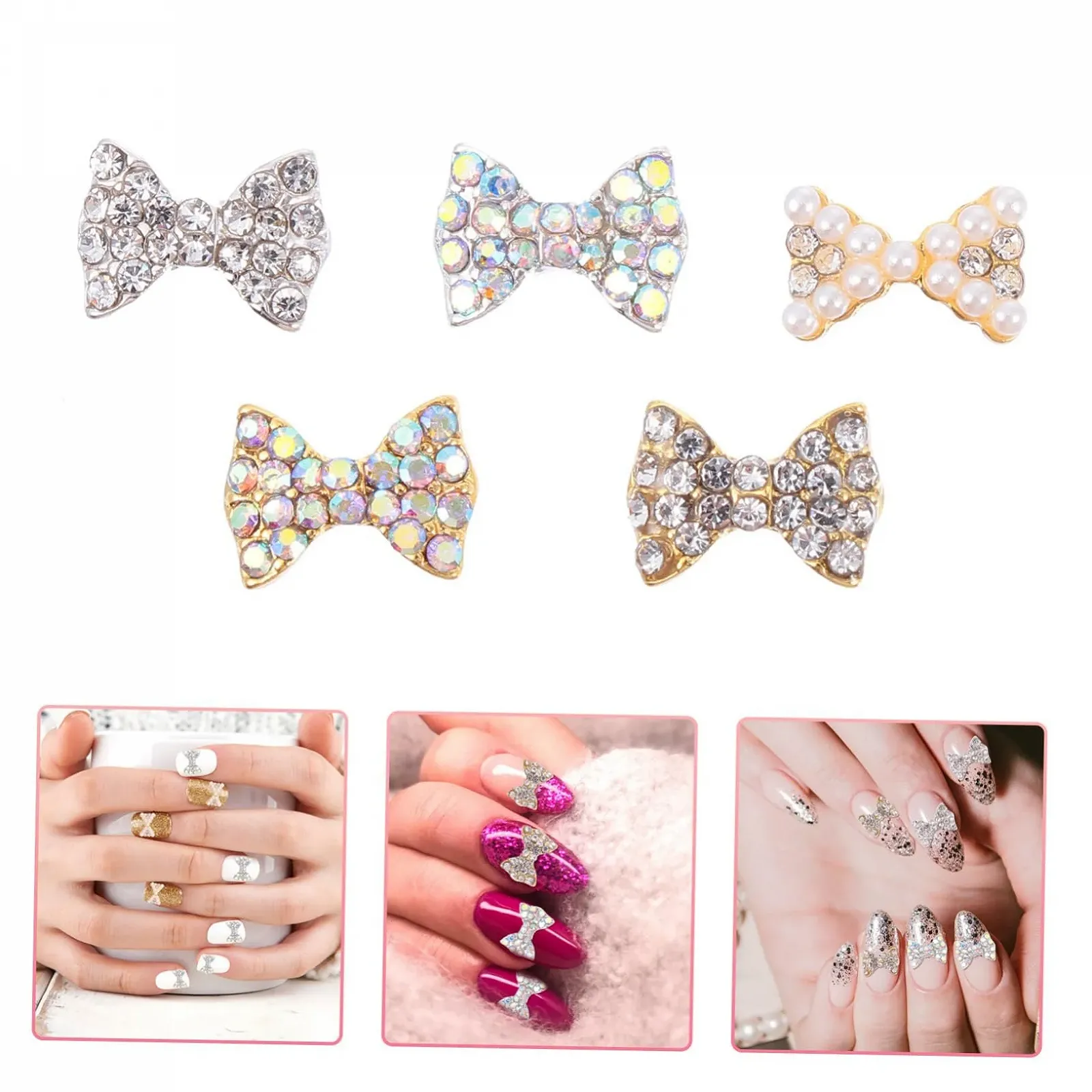 Украшение для ногтей Бабочка 3D Металл 50 шт., фото №4