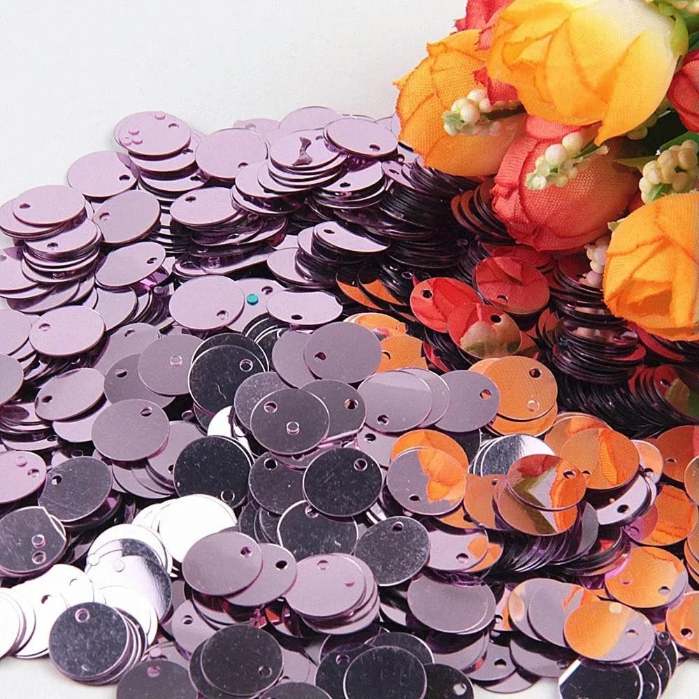 Блестки 10 мм, 15 мм, 20 мм, 25 мм, 120 шт., светло-фиолетовые блестки 25 мм 20 г, фото №1