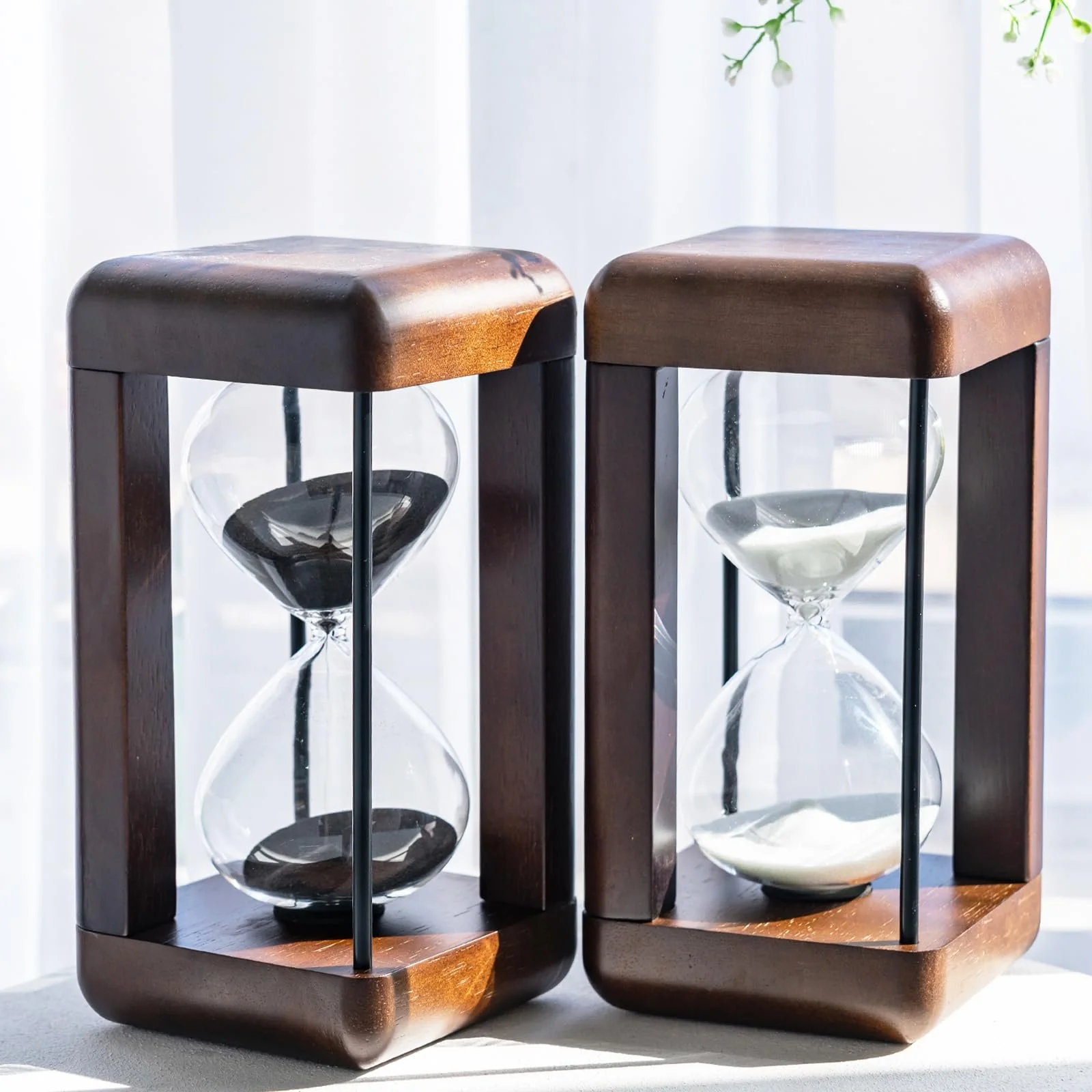 Пісочний годинник Large Premium Walnut Wood 60 хвилин горіхове дерево чорний, фото №7 Пісочний годинник Large Premium Walnut Wood 60 хвилин горіхове дерево чорний, фото №7