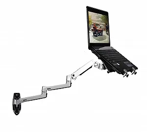 Настенное крепление для ноутбука SHXSYN V63WT / XSJ8013WT со сверхдлинным механическим пружинным кронштейном полной подвижности, держатель для ноутбука и монитора 2 в 1 (Цвет: V63WTS) - Фото 1