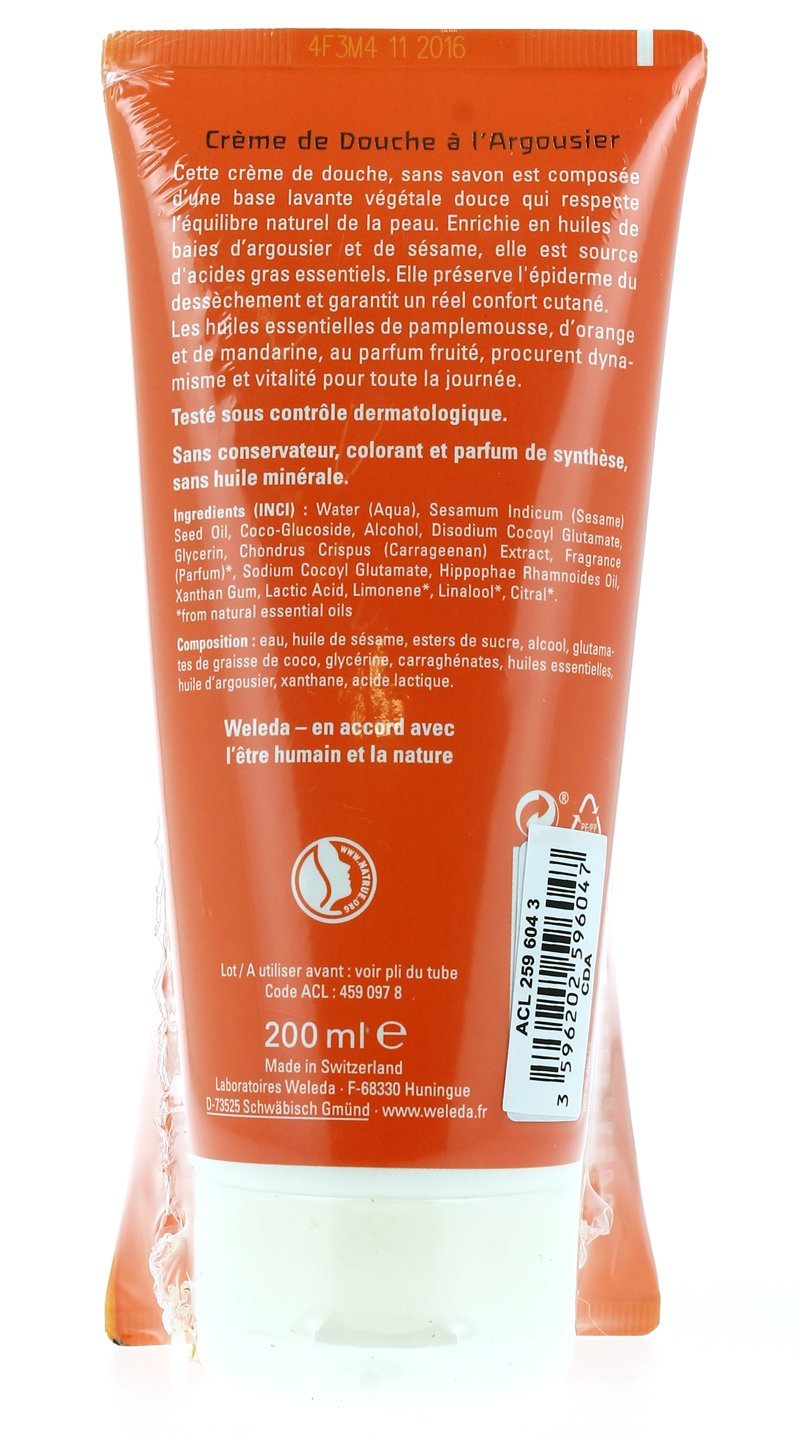 Крем-гель для душу Weleda DUO Обліпиховий 2 x 200 мл 400 мл, фото №2