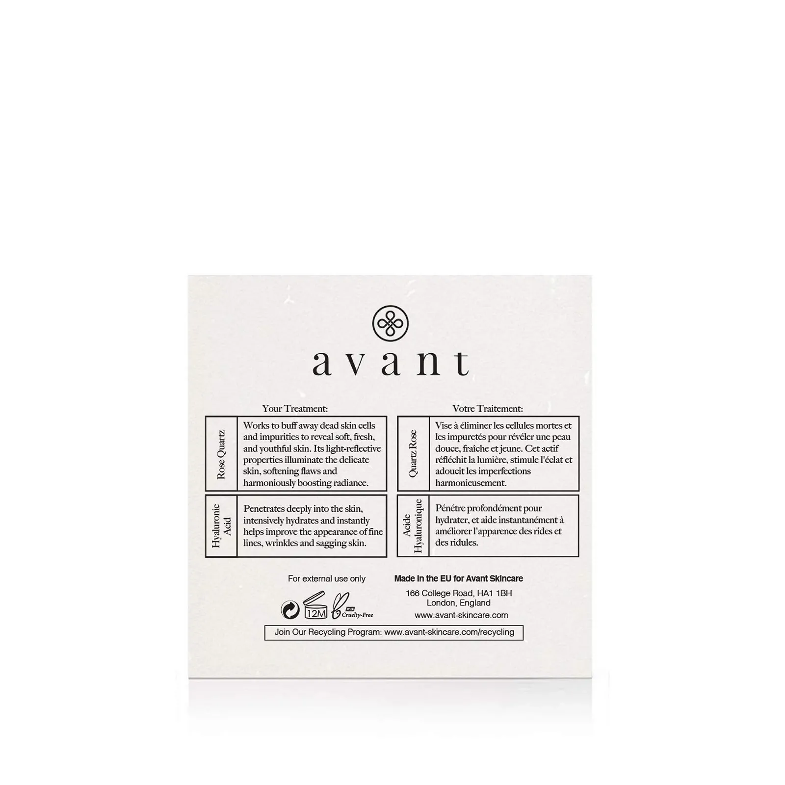 Маска для обличчя Avant Harmonious Rose Quartz Revitalisation and Firming 50 мл, фото №7