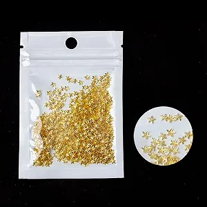 Прикраса для нігтів Зірка 3 мм Золотий, 1000 шт - Фото 1