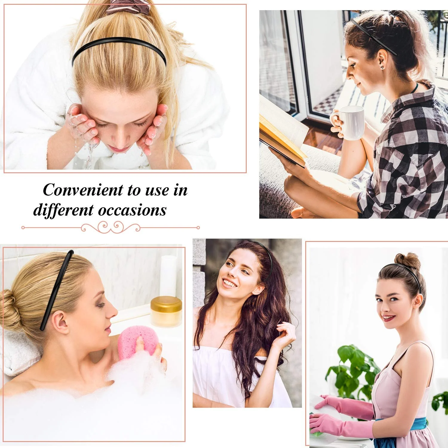 Обруч Пластиковий 8 мм Чорний (4 шт. в упаковці), фото №7