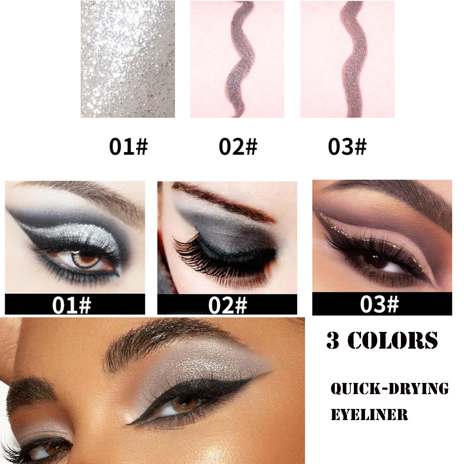 Олівець Mikabila Waterproof Matte Quick-Drying Eyeliner #03 Light Brown, фото №2