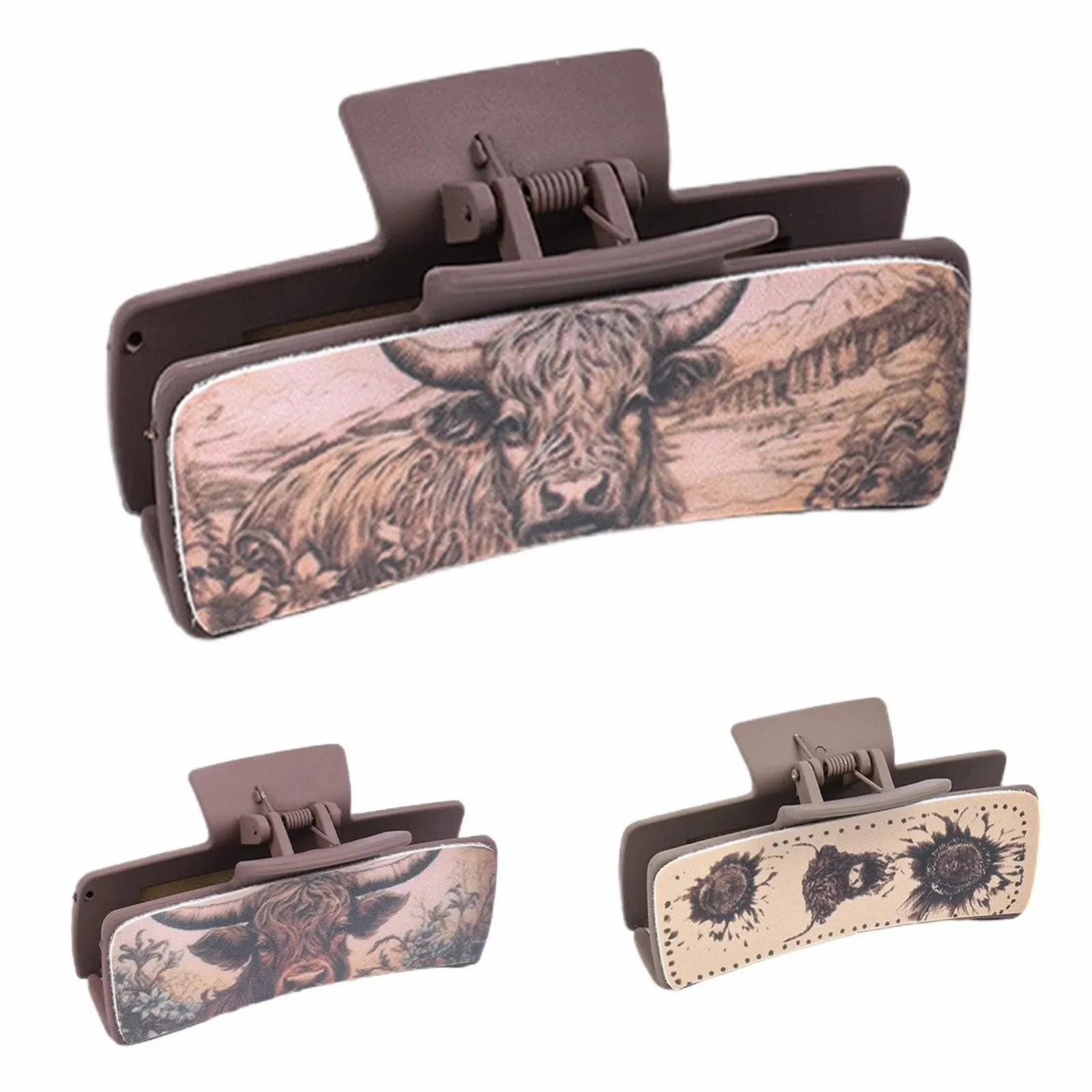 Заколка для волос Кожаная Western Klauenclips 3 шт, фото №8 Заколка для волос Кожаная Western Klauenclips 3 шт, фото №8