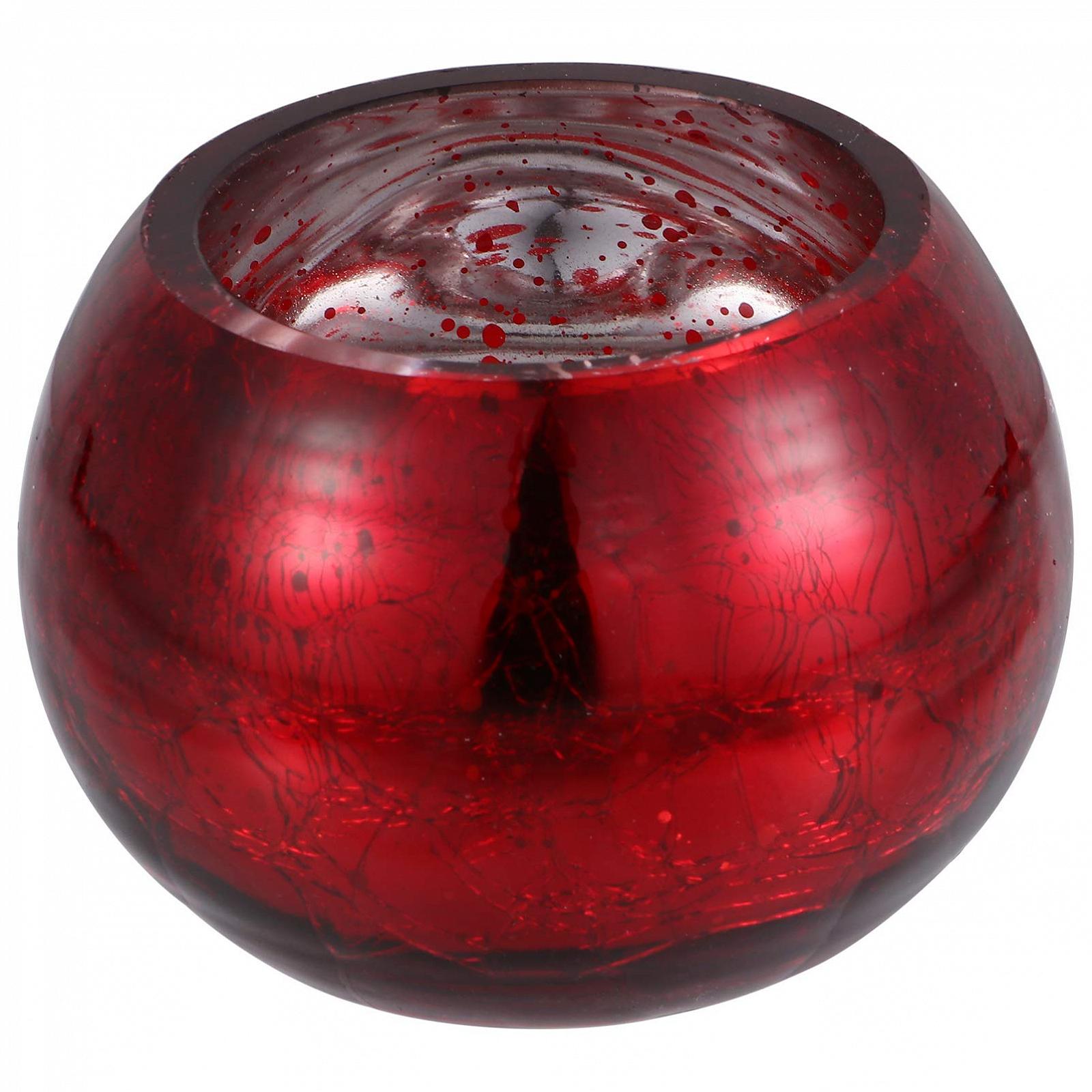 Подсвечник Beaupretty Retro Votive Стекло Красный круглый, фото №1