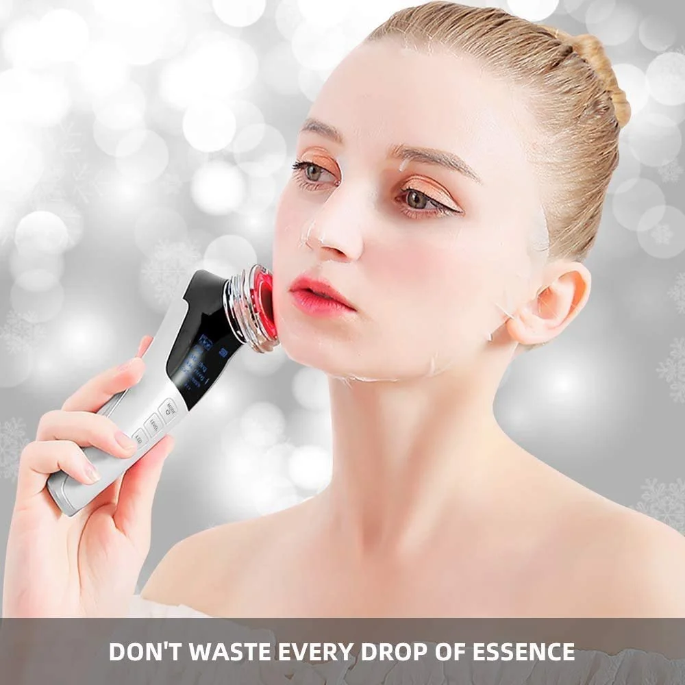 Масажер для обличчя YONGYAO Косметичний прилад з EMS та іонною фотонною гарячою/холодною обробкою проти старіння та зморшок, фото №4