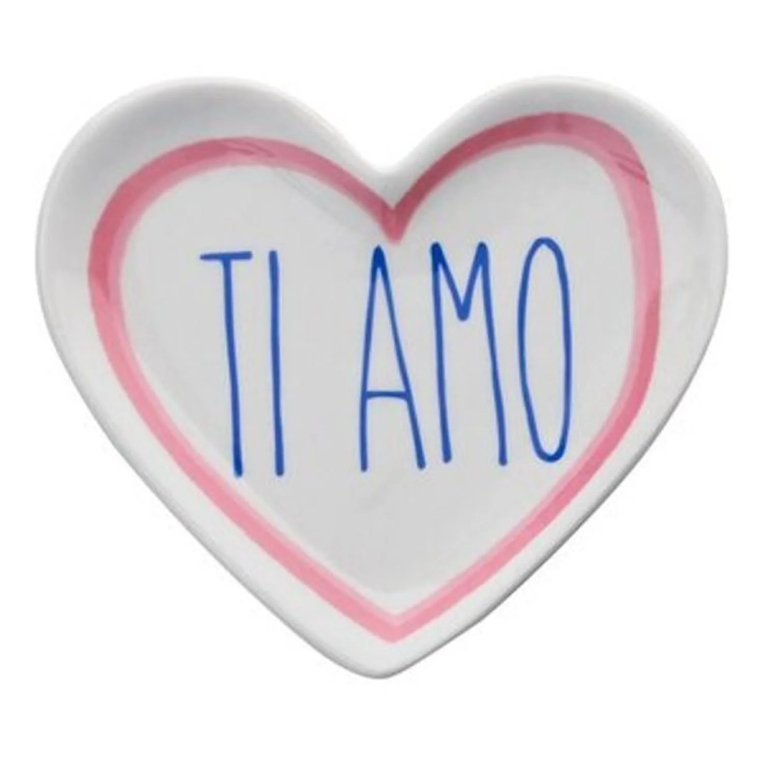 Декоративна тарілка Gift Company Love Plates Ti Amo Серце Плоска, фото №1