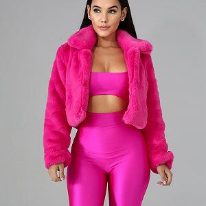 Жіноче пальто зі штучного хутра synthetic.ua - Фото 1