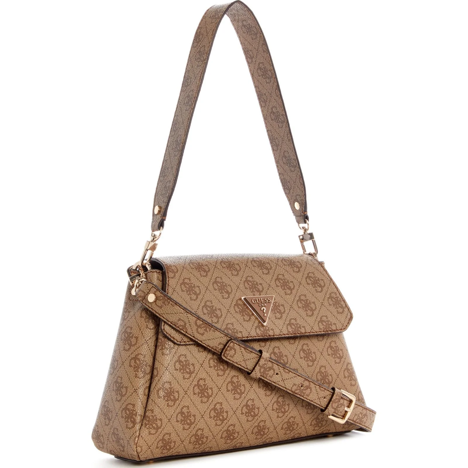 Сумка на плече Guess Sora Girlfriend Flap Shoulder Bag Latte Logo, фото №4