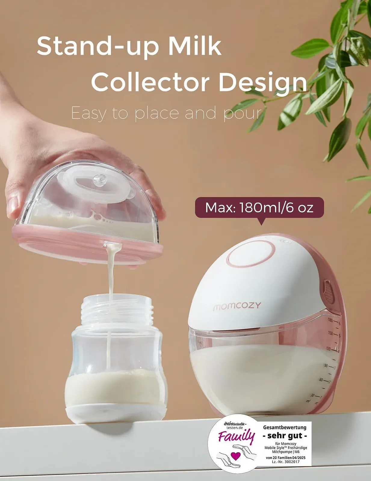 Молоковідсмоктувач Momcozy M6, портативний, для грудного вигодовування, ідеальний ритм для більшої кількості молока, подвійний фланець, більше підходить та непомітний з 3 режимами та 9 рівнями - 24 мм (2, червоний), фото №4 Молоковідсмоктувач Momcozy M6, портативний, для грудного вигодовування, ідеальний ритм для більшої кількості молока, подвійний фланець, більше підходить та непомітний з 3 режимами та 9 рівнями - 24 мм (2, червоний), фото №4