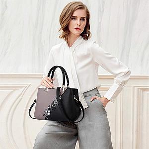 Сумка Nicole & Doris, сірого кольору, розмір: L synthetic.ua - Фото 1