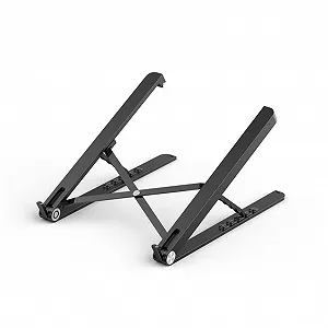 Подставка для ноутбука регулируемая по высоте складная портативная легкая подставка для ноутбука органайзер для стола для офиса дома черная - Фото 1