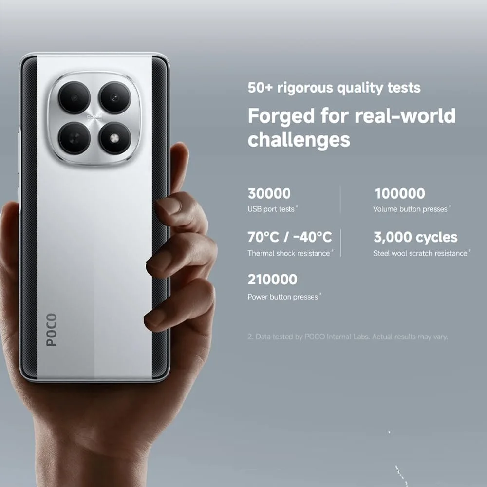 Смартфон Xiaomi POCO M8 5G 8/512GB IP66 5520mAh 6.77" 120Hz 45W No NFC Green, фото №5
