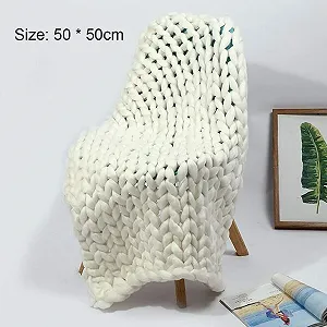 В'язаний плед Chunky Ручна робота Крісло Диван Об'ємний домашній декор synthetic.ua - Фото 1