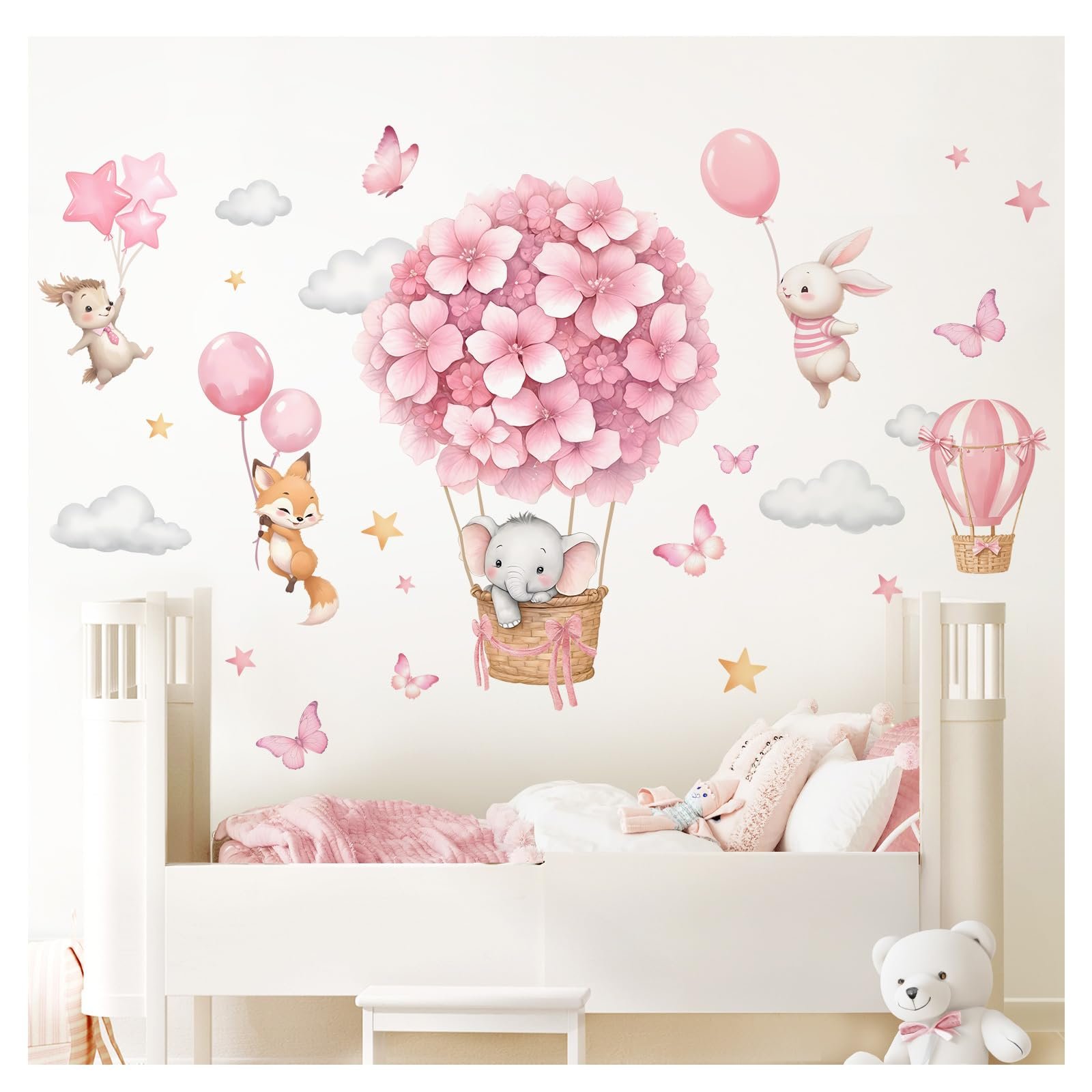 Наклейка на стену Little Deco DL5129 L Elephant in Hot Air Balloon, фото №1 Наклейка на стену Little Deco DL5129 L Elephant in Hot Air Balloon, фото №1