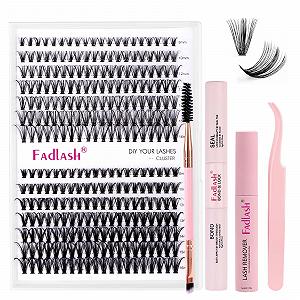 Набір FADLASH DIY Екстеншени для вій 240 Шт. 30D + 40D-0.07D-8-16 (Аплікатор для наклеювання та запечатування вій індивідуальний) - Фото 1