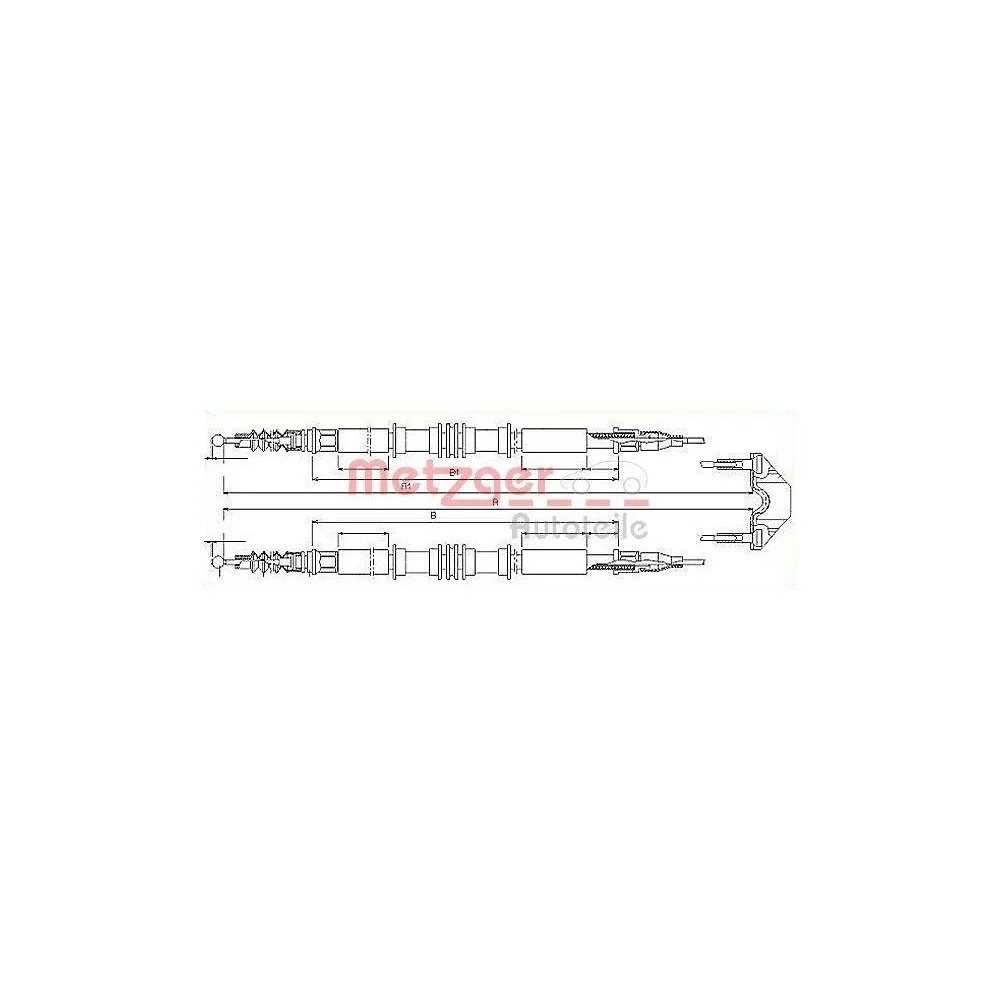 Трос стояночного тормоза METZGER 11.5858 задний, фото №1