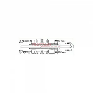 Трос стояночного тормоза METZGER 11.5858 задний - Фото 1