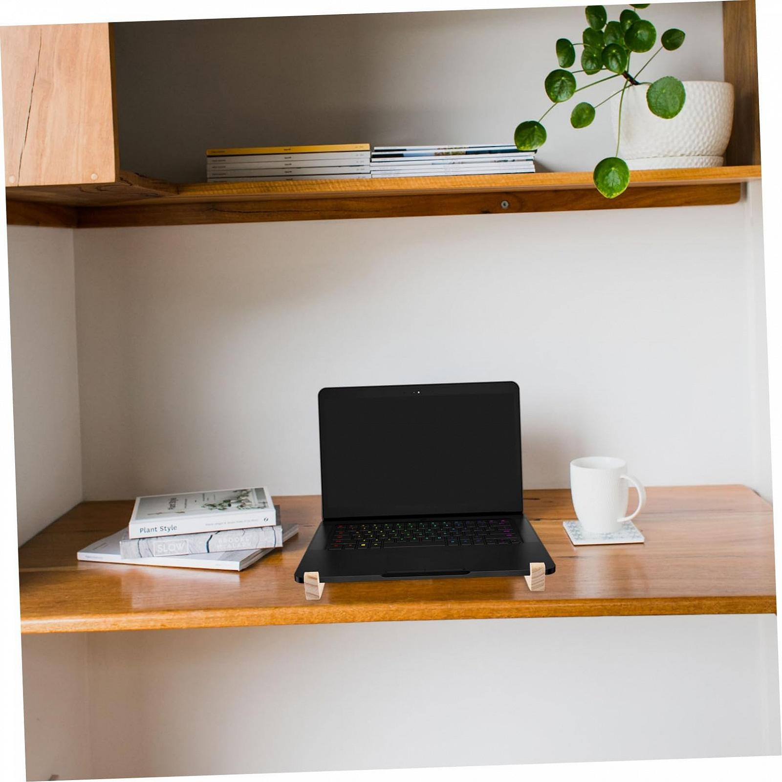 Підставка для ноутбука дерев'яна Toddmomy ергономічна з масиву дерева вертикальна, фото №2