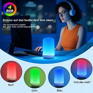 Приліжкова лампа FRIDEKO HOME Touch Dimmable RGB LED акумуляторна бездротова synthetic.ua - Фото 1