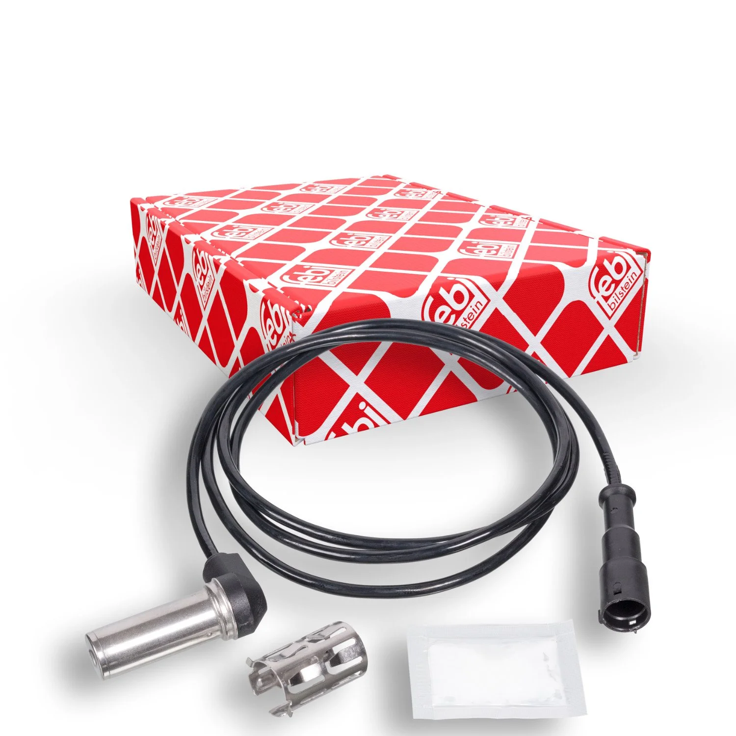 Датчик частоты вращения колеса FEBI BILSTEIN 45824 для MERCEDES-BENZ, передний мост слева, фото №1