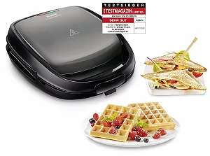 Вафельниця та Сендвічниця Tefal Snack Time 2-в-1 Combi Appliance SW341B, бельгійські вафлі, трикутні сендвічі, 700 Вт synthetic.ua - Фото 1