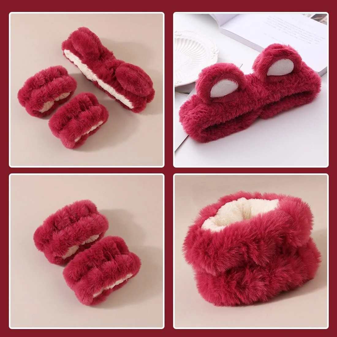 Набір: Пов'язка на голову для обличчя, напульсники, 3 шт., фото №6