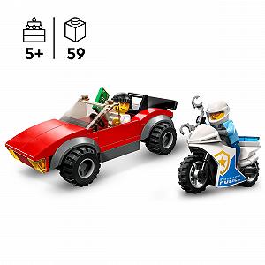 Конструктор LEGO City Police Chase з поліцейським мотоциклом synthetic.ua - Фото 1