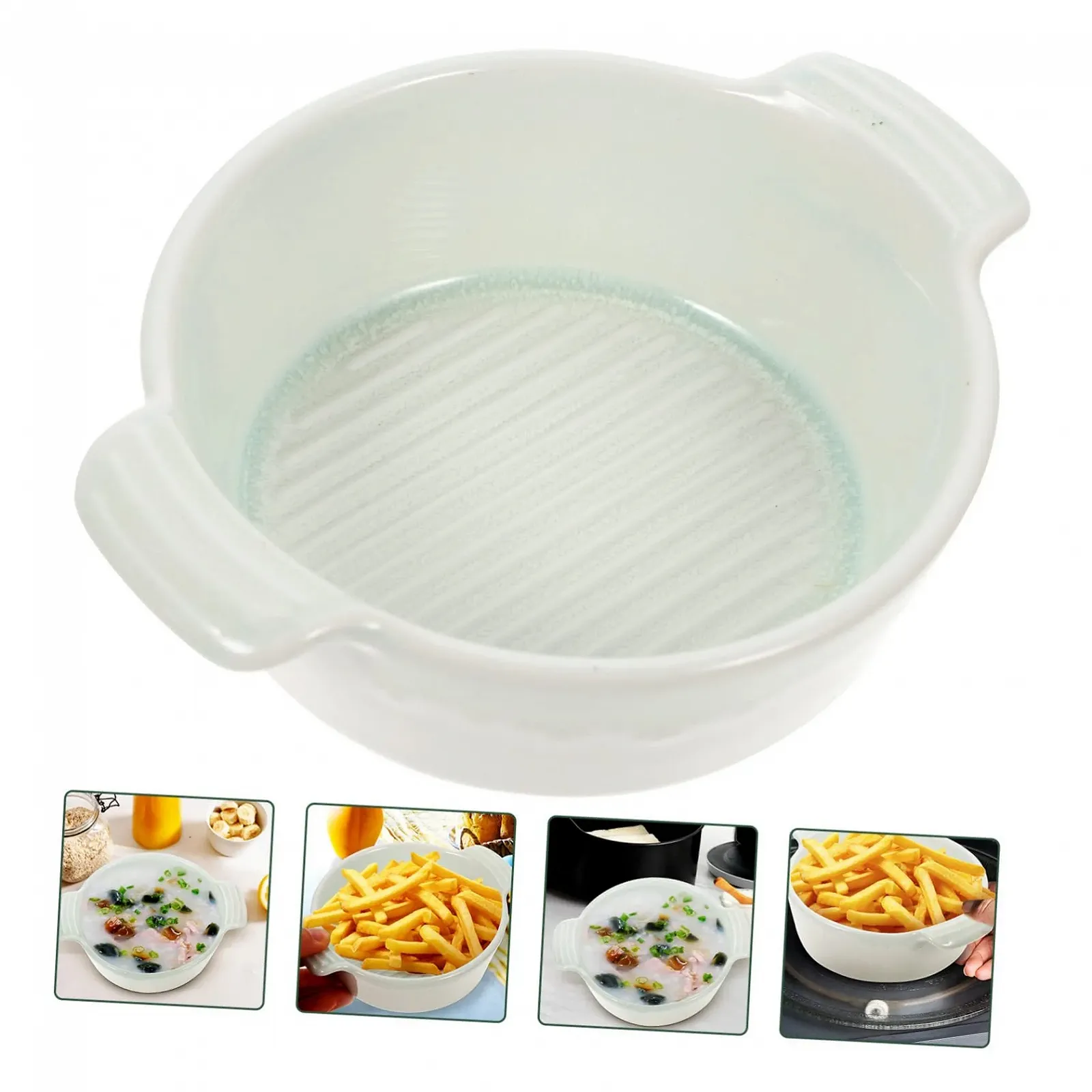 Форма для запекания Ciieeo Круглая С двумя ручками Зеленая, фото №7 Форма для запекания Ciieeo Круглая С двумя ручками Зеленая, фото №7